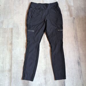Athleta Wander Stash Skinny Pants Size 10 Women's Black Stretch Cargo Pockets